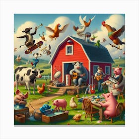 Farm Animals 3 Canvas Print