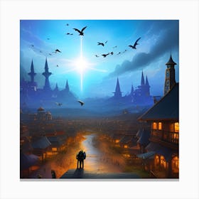 City At Night Canvas Print