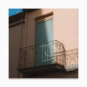 Balcony With Shutters Canvas Print