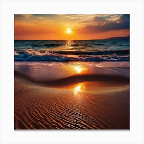 Sunset On The Beach 429 Canvas Print