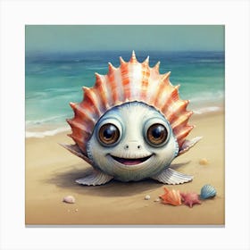 Cute Sea Creature Canvas Print