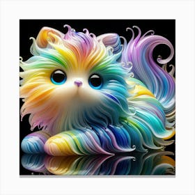 Rainbow Cat 12 Canvas Print