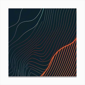 Abstract Wavy Lines Canvas Print