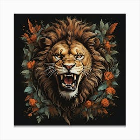 Lion art print 1 Canvas Print