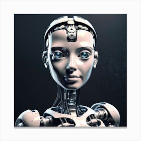 Robot Woman 3d Illustration Canvas Print