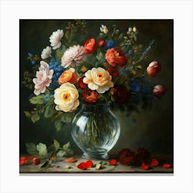 Flowers In A Vase 13 Canvas Print