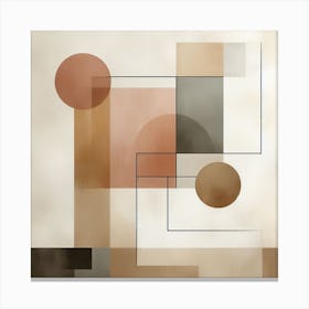 Geometric Zen: A Simple and Elegant Wall Art in Abstract Style Canvas Print