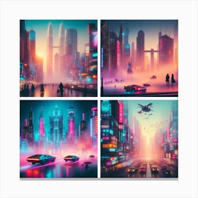 Futuristic City Canvas Print