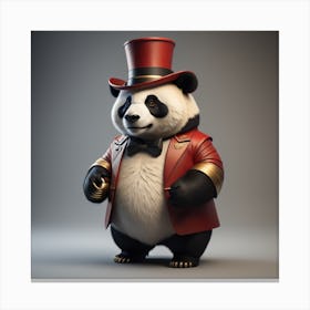 Nursery Room Circus Ringmaster Panda Canvas Print