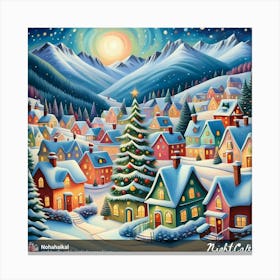 Christmas Village Canvas Print