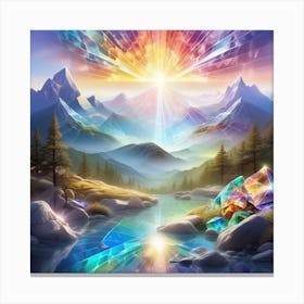 Crystals In The Mountains Canvas Print