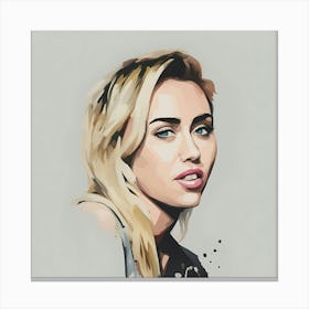 Miley Cyrus minimalistic art work Canvas Print