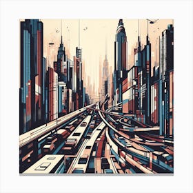 Futuristic City Canvas Print