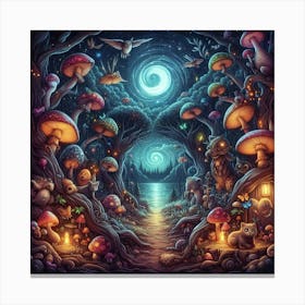 Mushroom Forest 8 Canvas Print