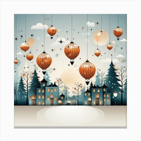 Hot Air Balloons In The Sky Canvas Print