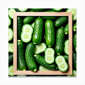 Cucumbers In A Frame 13 Canvas Print