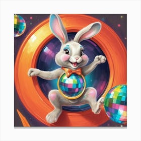 Disco Bunny 2 Canvas Print