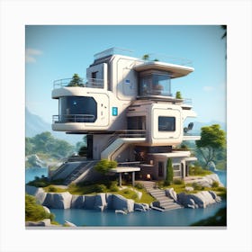 Futuristic House 3 Canvas Print