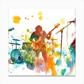 Band On Stage Canvas Print