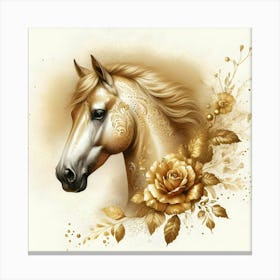 Golden Horse 3 Canvas Print