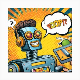 Pop Robot Canvas Print