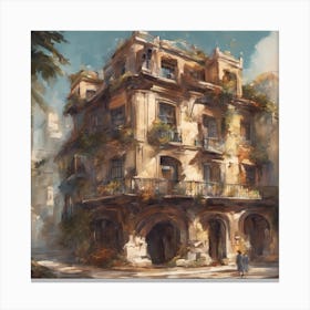 Old Building Canvas Print