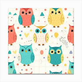 Cute Owls Canvas Print