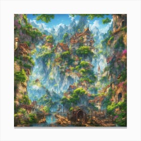 Dreamshaper V5 Create A Beautiful Picturesque Highquality Wall 0 Canvas Print