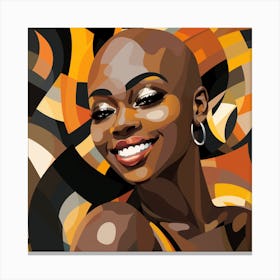 Maraclemente Abstract Black Bald Woman Smiling Beautiful Hand D C6af08d4 A6dc 41aa 9683 83eabda0e3e5 Canvas Print