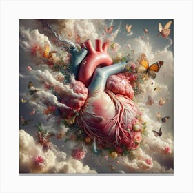 Heart In The Clouds Canvas Print