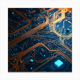 Close Up Of A Circuit Board 4 Canvas Print
