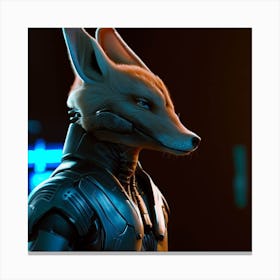 Futuristic Fox Canvas Print