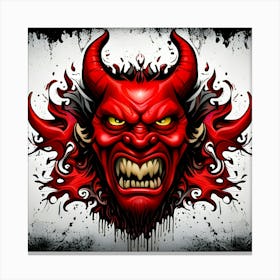 Devil Head 25 Canvas Print