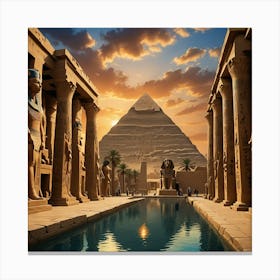 Egypt At Sunset Canvas Print