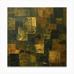 Abstract Painting, Oil On Canvas, Brown Color Canvas Print