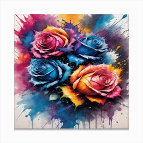 Colorful Roses 2 Canvas Print