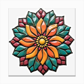 Mandala Flower Canvas Print