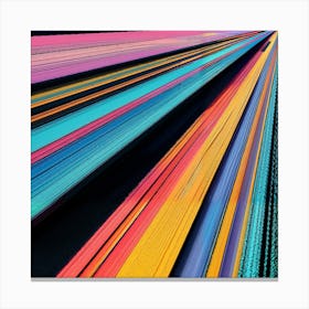 Rainbow lines Canvas Print