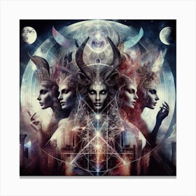 Demons And Angels 1 Canvas Print