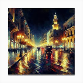 Night In The City Canvas Print