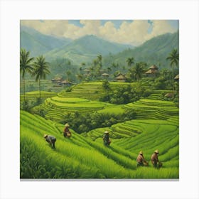 Rice Fields In Bali 1 Canvas Print