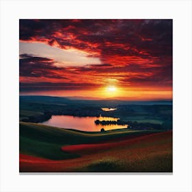 Sunset In The Countryside 49 Canvas Print