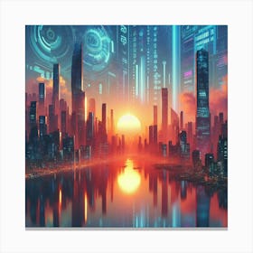 Futuristic Cityscape 8 Canvas Print