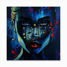 Blue Girl Canvas Print