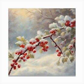 Winter Berries 1 Canvas Print