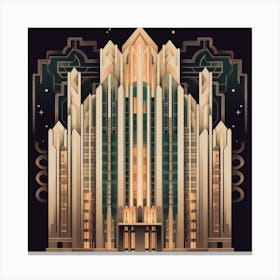 Art Deco building reflecting the opulence of the Art Deco era Canvas Print