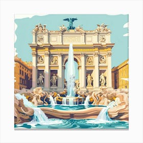 Trevi Fountain 3 Canvas Print