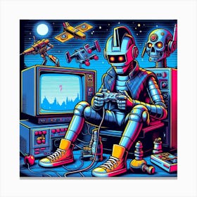 Retro Gamer Canvas Print