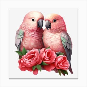 Couple Of Parrots 1 Canvas Print