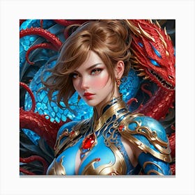 Dragon Girl bvg Canvas Print